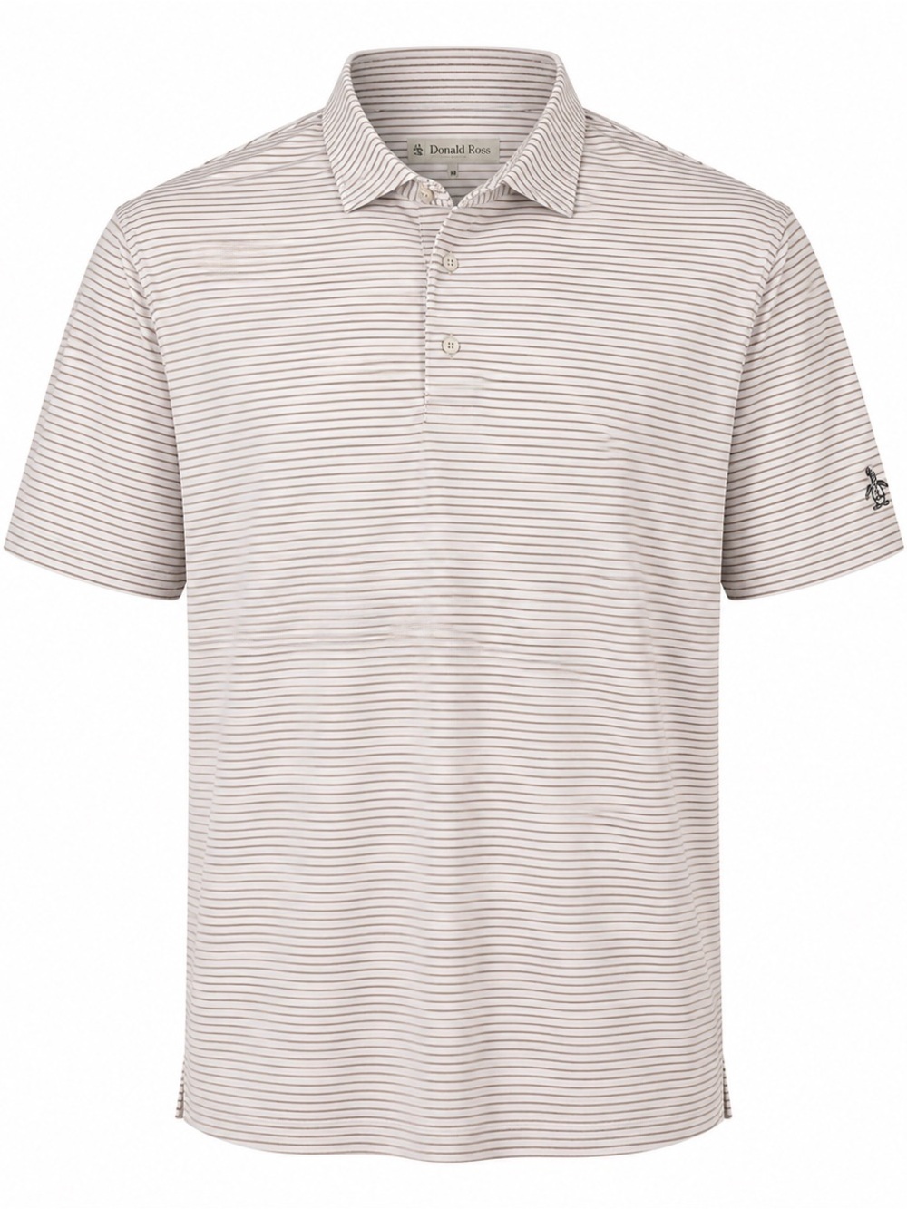 Donald Ross Polo Shirt Mens XL White Pink Striped Excellent The Legends Golf XL